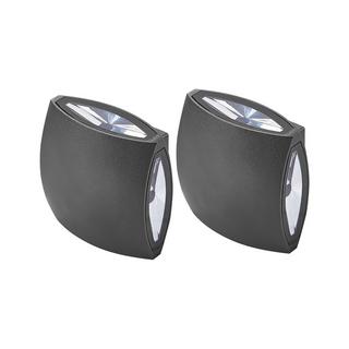 Beliani Lot de 2 appliques LED d'extérieur en Aluminium Moderne RAMAPO  