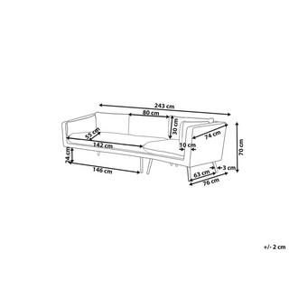 Beliani Canapé d'angle en Tissu Moderne LORETELLO  