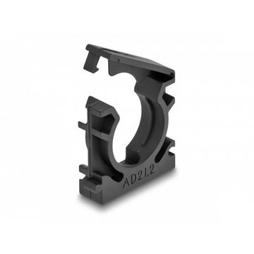 Support de manchon de câble avec clip de verrouillage, 21,2 mm, 4 unités, noir