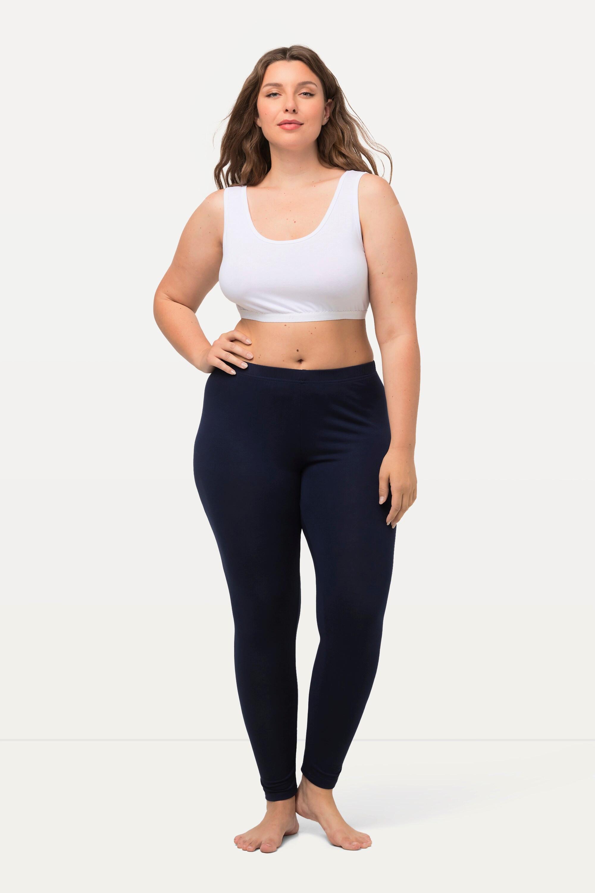 Ulla Popken  Leggings dal taglio aderente lunghi fino al polpaccio con cintura elastica 