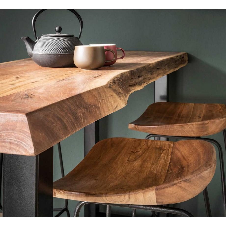 mutoni Sgabello da bar con seduta in legno Ergo  