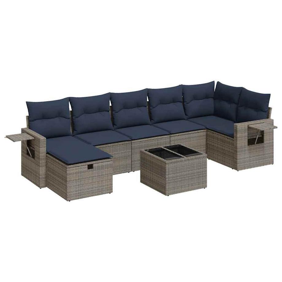 set di divani da giardino Polirattan