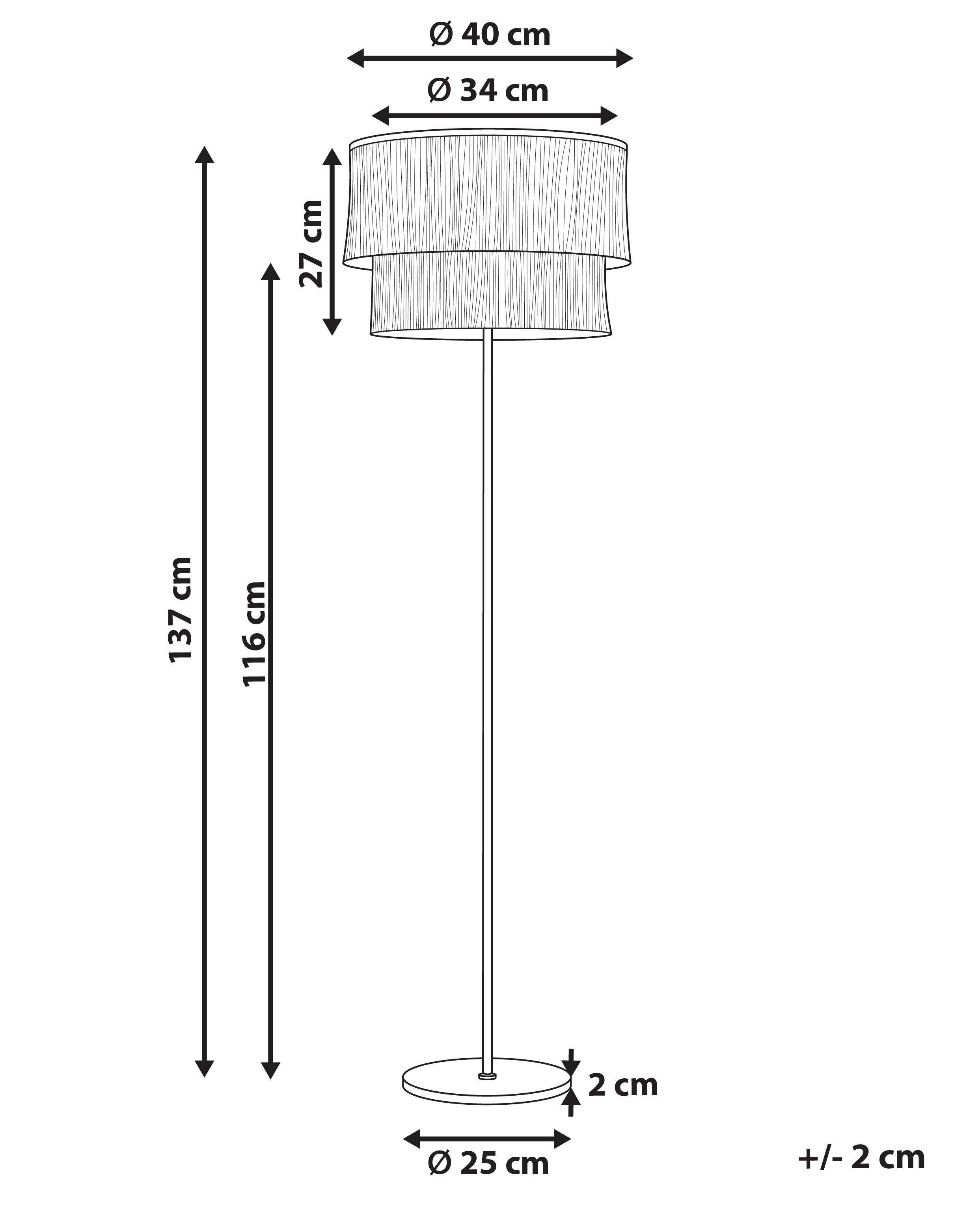 Beliani Lampada da pavimento en Metallo Boho PERISTERI  