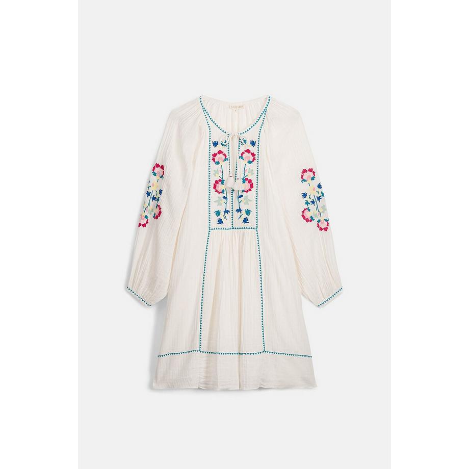 Louise-Misha Kurzes Kleid JANICIANNE mit langen Ärmeln und Stickereien  