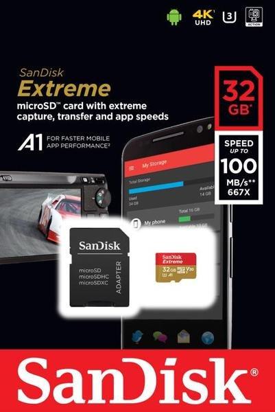 Image of SanDisk Sandisk Extreme PLUS MicroSDHC 32 GB 95 MB/Sekunde UHS-I-Speicherkarte mit SD-Adapter - 32 GB