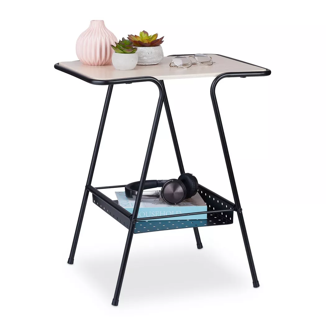 Northix - Tavolino laterale con ripiano per riviste, 55 CM