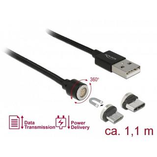 DeLock  85723 USB Kabel 1,1 m USB 2.0 USB A USB CMicro-USB B Schwarz 