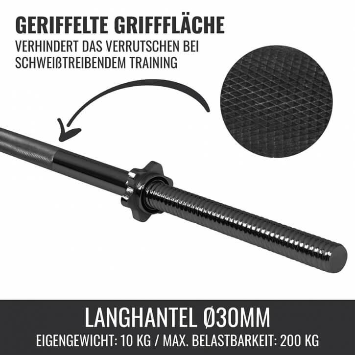 Gorilla Sports  Langhantelstange und Sz-Curlstange 