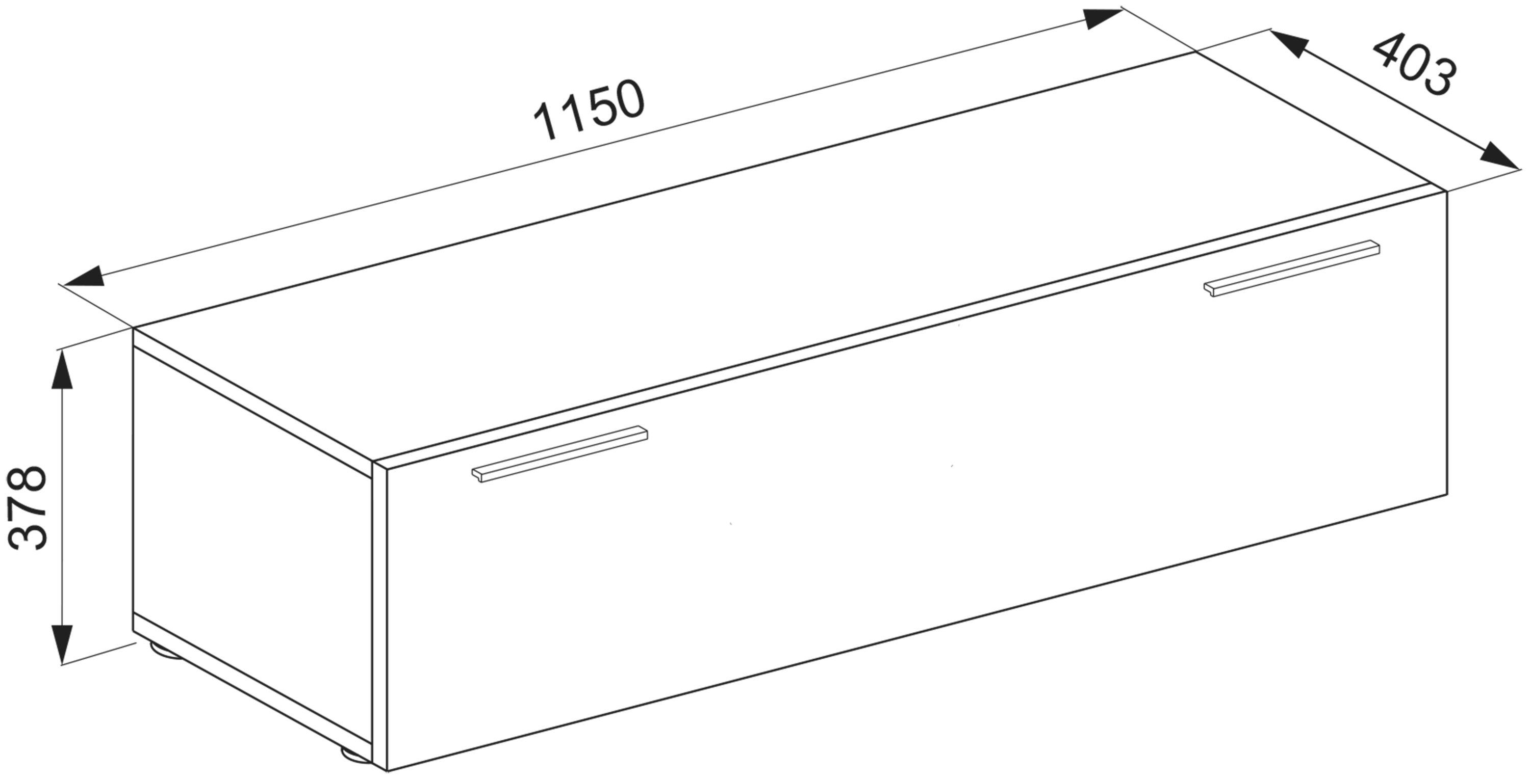 VCM Holz TV Wandboard Hänge Lowboard Fernsehschrank hängend Wandschrank Tisch Fernso  