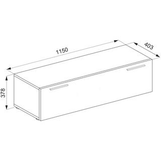 VCM Holz TV Wandboard Hänge Lowboard Fernsehschrank hängend Wandschrank Tisch Fernso  