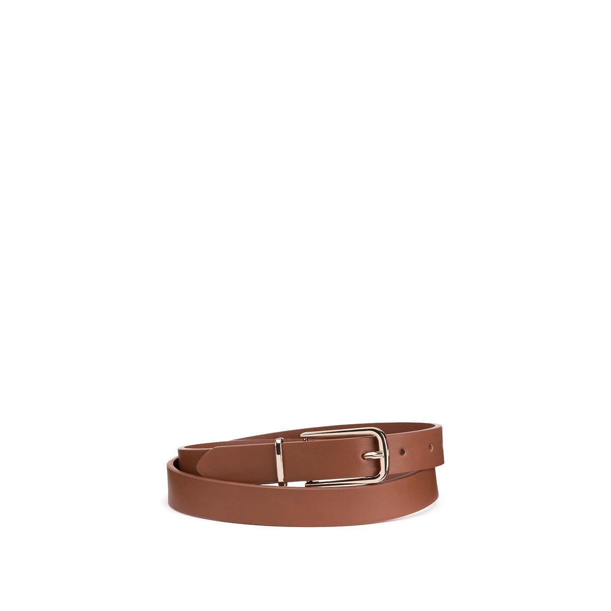 Image of Gürtel Mit Rechteckiger Schnalle Damen Braun 100cm