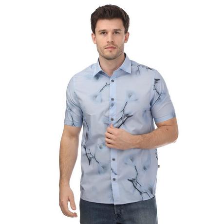 TED BAKER Lousho Blumen Kurzarm Button Down Hemd  