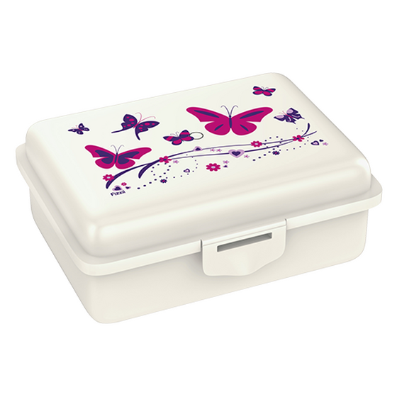 fizzy Fizzii Lunchbox mit Trennfach perlweiss, Schmetterling  
