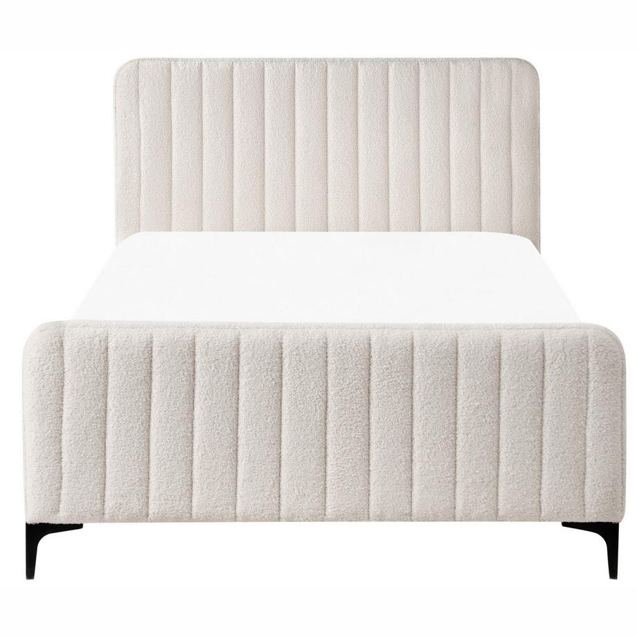 Beliani Letto en Bouclé Minimalista LUNAN  