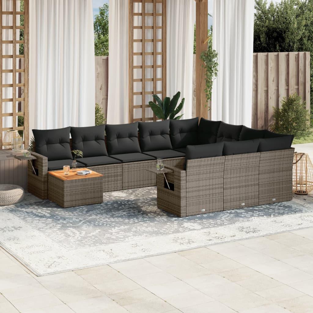 VidaXL set divano da giardino Polirattan  