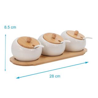 Intirilife Set di 3 barattoli porta spezie  