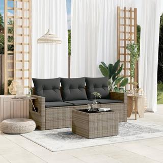 VidaXL set divano da giardino Polirattan  