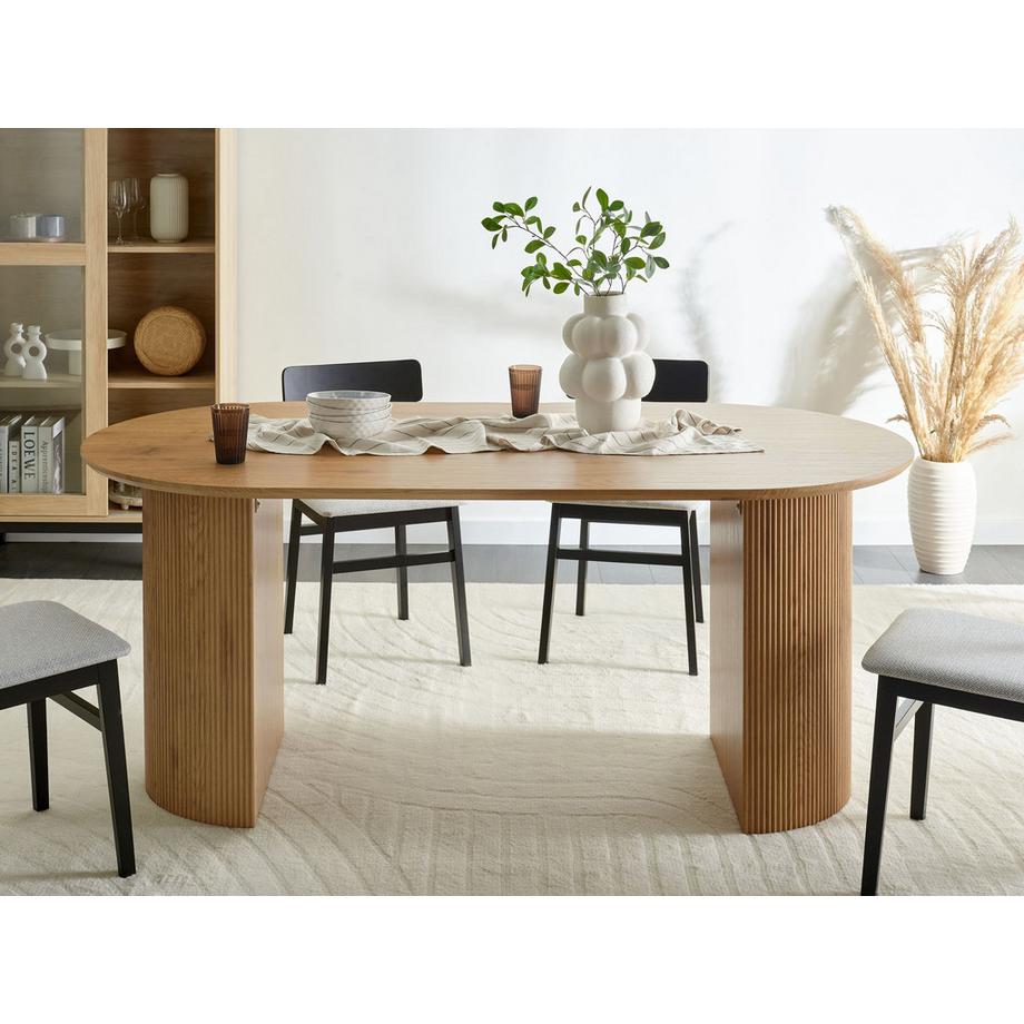 Beliani Esstisch aus MDF-Platte Minimalistisch SAVORY  