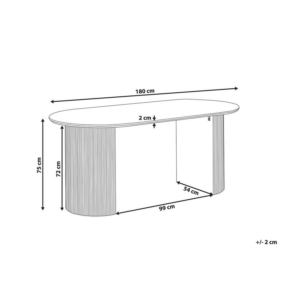 Beliani Esstisch aus MDF-Platte Minimalistisch SAVORY  
