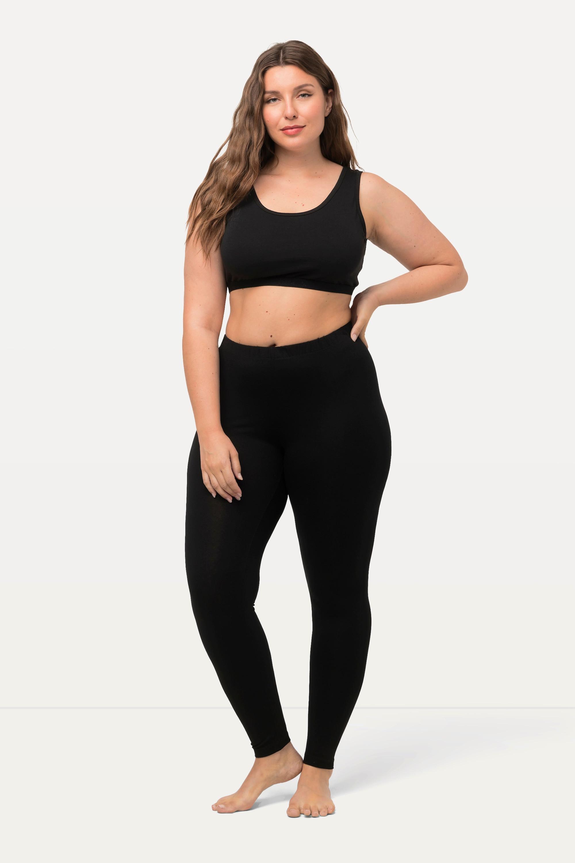 Ulla Popken  Legging longueur mollet, jambe slim et taille élastique 