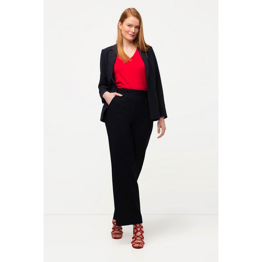 Ulla Popken Pantaloni Gamba Larga Dritta Cintura Comoda  