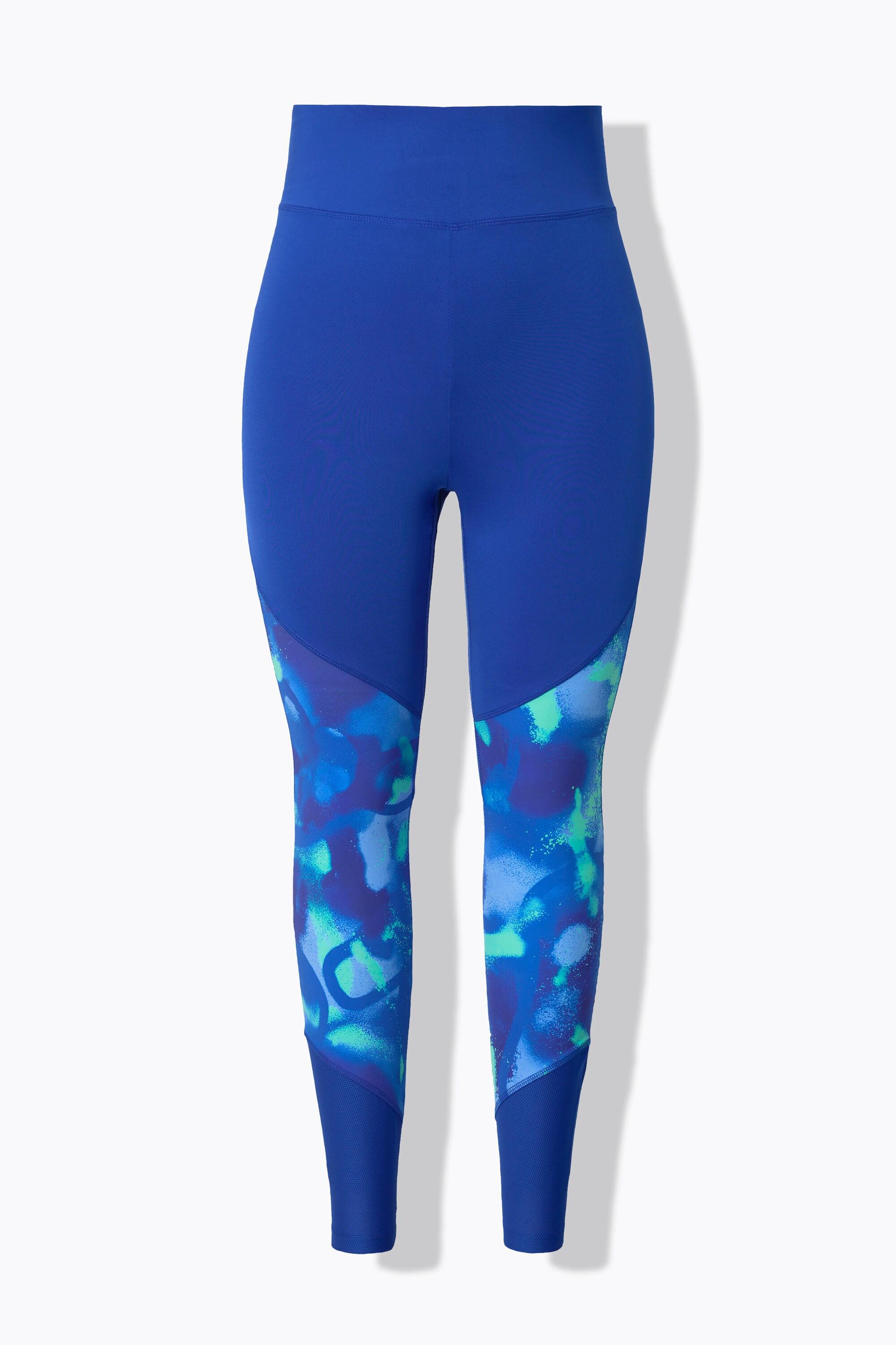 Ulla Popken Leggings sportivi vita alta asciugatura rapida con tasca zip  