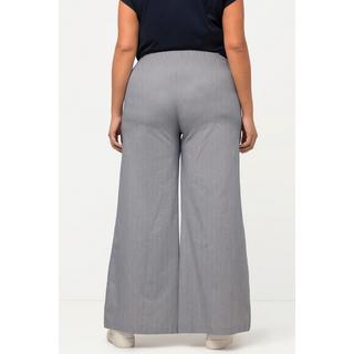 Ulla Popken  Pantalon palazzo à rayures et taille élastique, en coton bio 