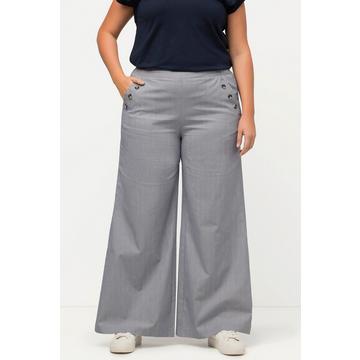 Pantalon palazzo à rayures et taille élastique, en coton bio