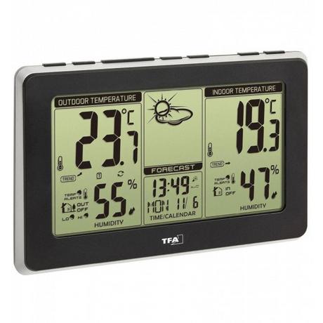 TFA TFA-Dostmann Mondo Nero LCD Batteria  
