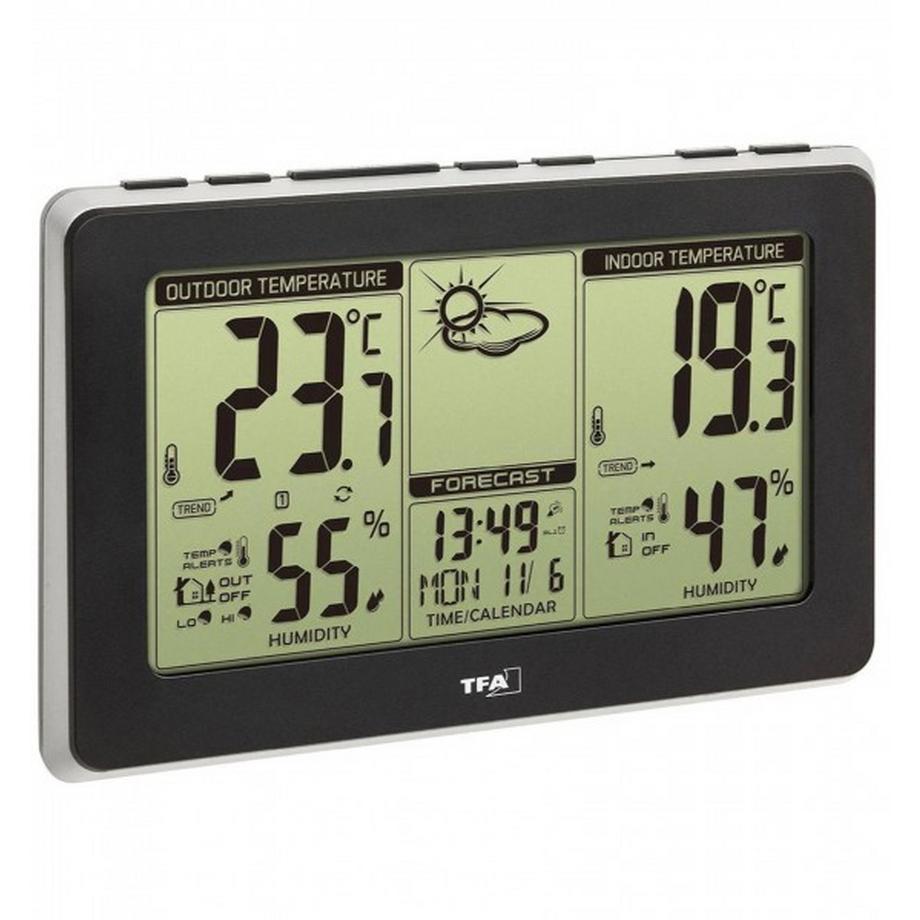 TFA-Dostmann Mondo Nero LCD Batteria