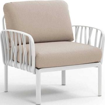 Fauteuil de jardin Komodo blanc beige