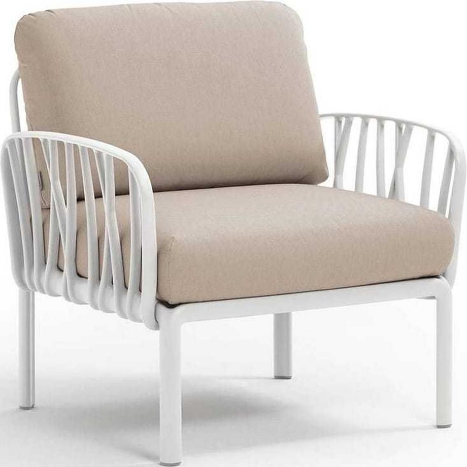 Poltrona da giardino Komodo bianco beige