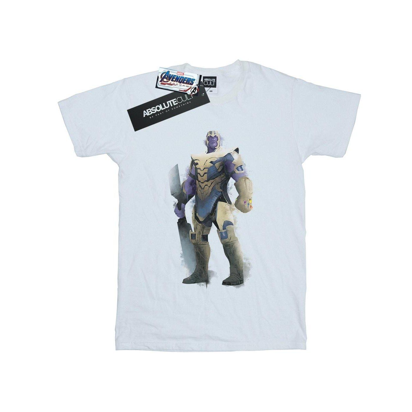 Image of Avengers Endgame Painted Thanos Tshirt Herren Weiss XXL