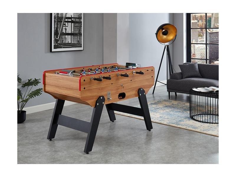 Image of Tischfußballtisch Mit Münzeinwurf Henry Mdf B1t776h96eichefarben Unisex Beige