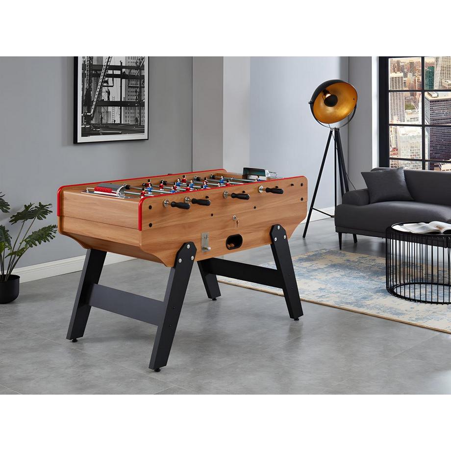 Vente-unique  Tischfußballtisch mit Münzeinwurf HENRY MDF B1T776H96Eichefarben 