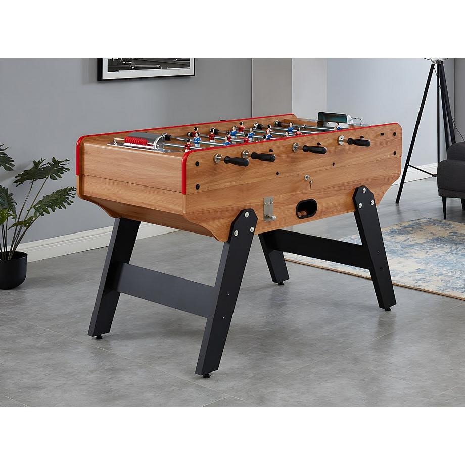 Vente-unique  Tischfußballtisch mit Münzeinwurf HENRY MDF B1T776H96Eichefarben 