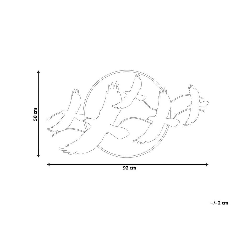 Beliani Décoration murale en Métal  TELLURIUM  