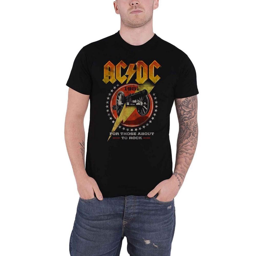 Image of Acdc For Those About To Rock '81 Tshirt Damen Schwarz M