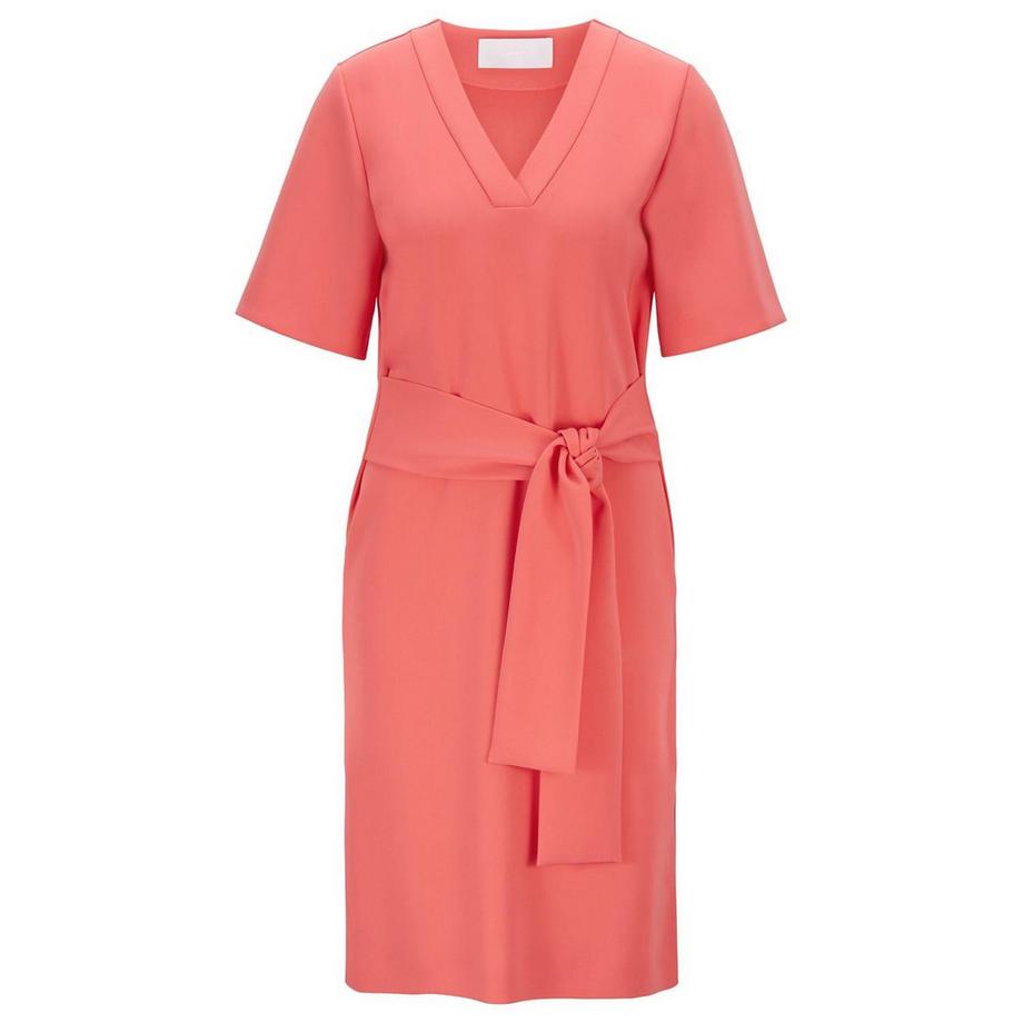 BOSS Dakali V-Ausschnitt Midi Kleid  