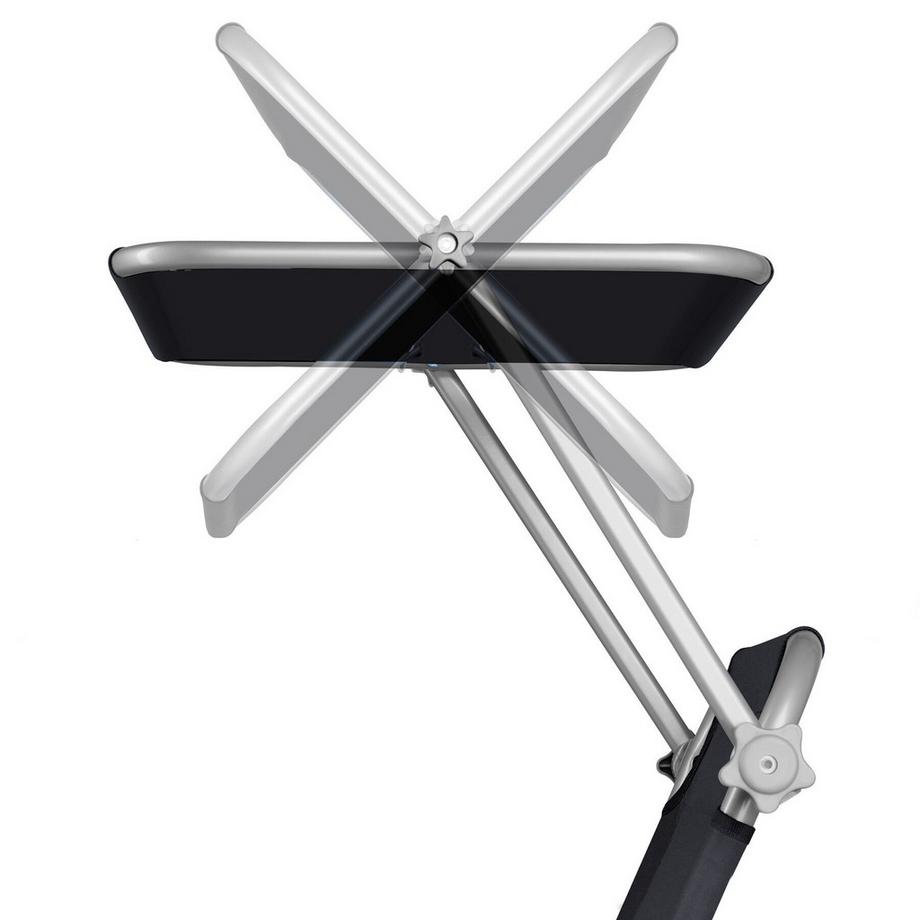 Tectake Gartenliege  klappbar stufenlos verstellbares Sonnendach  