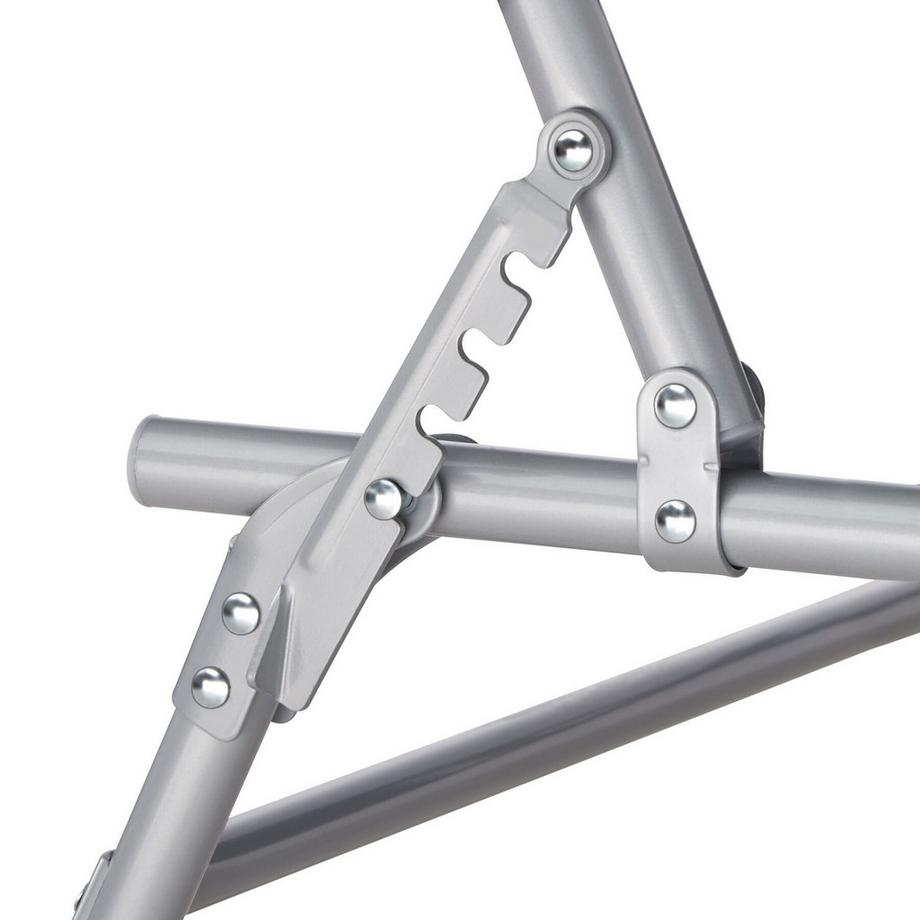 Tectake Gartenliege  klappbar stufenlos verstellbares Sonnendach  