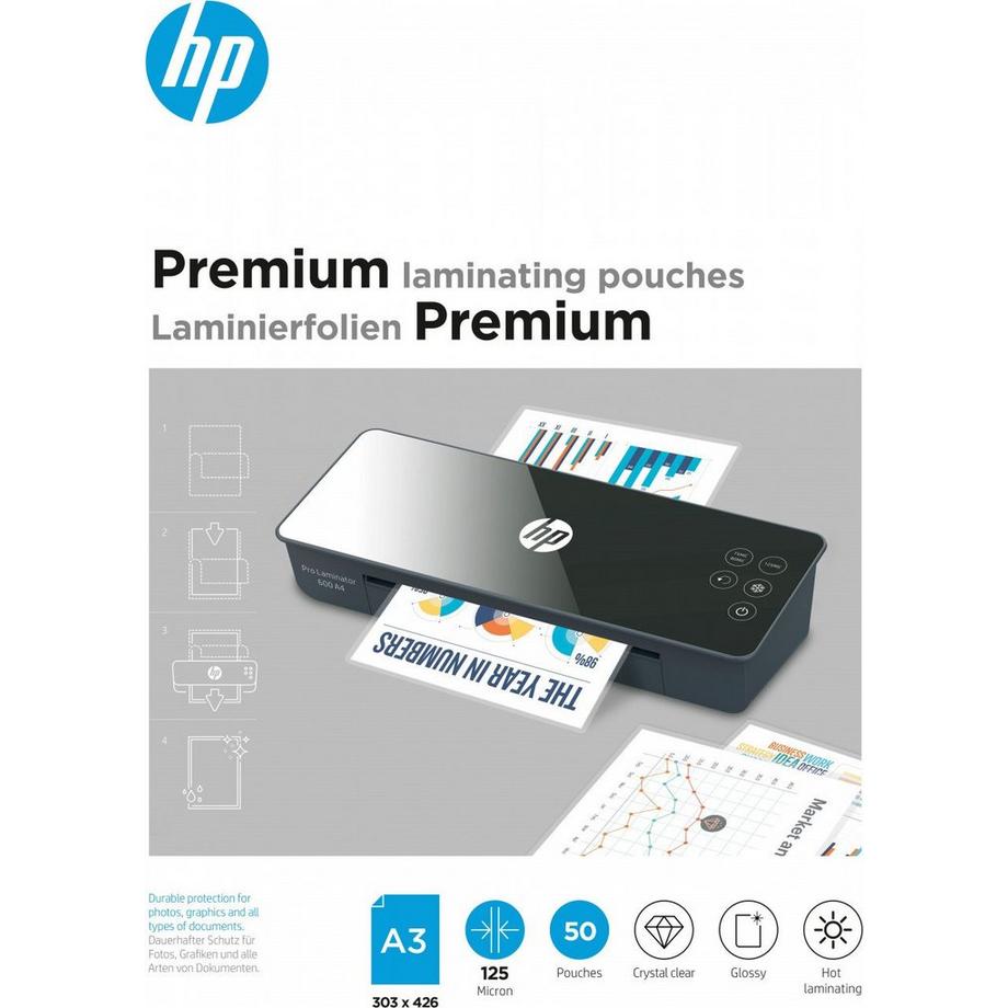 HPINC HP Premium Laminating Pouches, A3, 125 Micron  