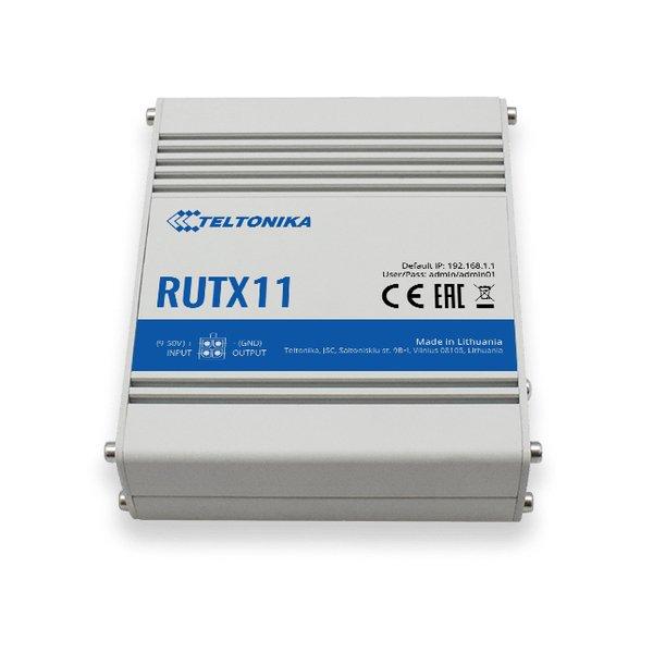 Teltonika  Teltonika RUTX11 WLAN-Router Gigabit Ethernet Dual-Band (2,4 GHz/5 GHz) 4G Grau 