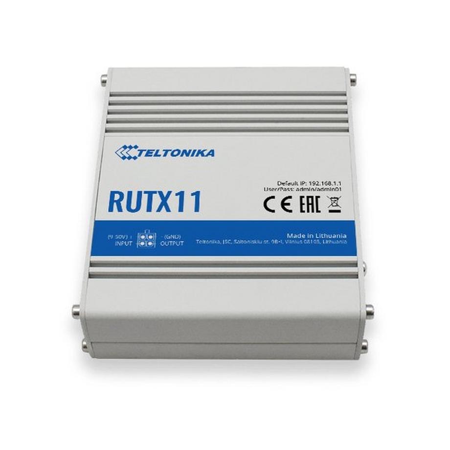Teltonika  Teltonika RUTX11 WLAN-Router Gigabit Ethernet Dual-Band (2,4 GHz/5 GHz) 4G Grau 