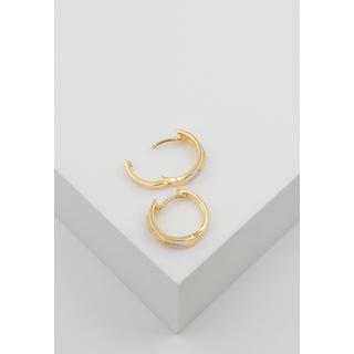 MUAU Schmuck  Creolen Bicolor Gelb-/Weissgold 750 Diamant 0.03ct. 14mm 