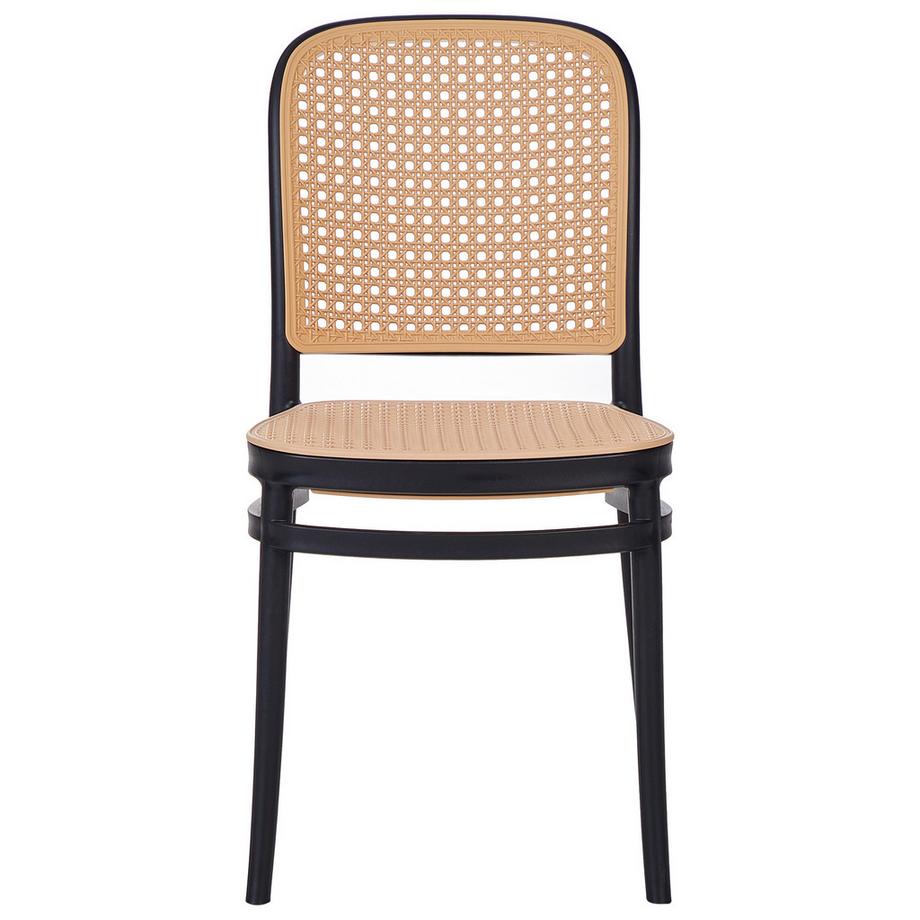 Beliani Lot de 4 chaises de jardin en Polypropylène Rétro PLOSE  