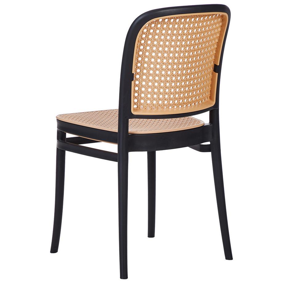 Beliani Lot de 4 chaises de jardin en Polypropylène Rétro PLOSE  