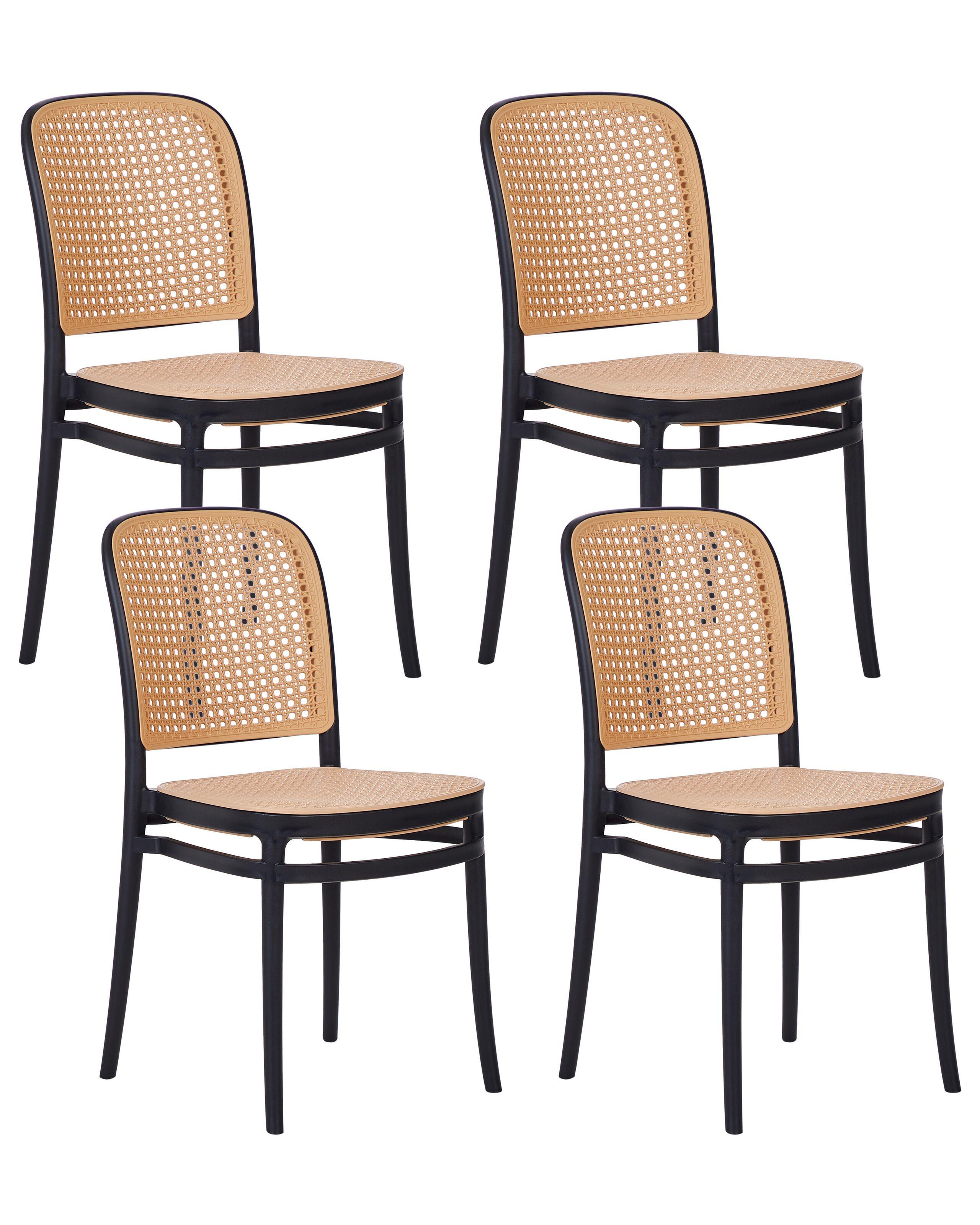 Beliani  Lot de 4 chaises de salle à manger en Polypropylène Boho PLOSE 