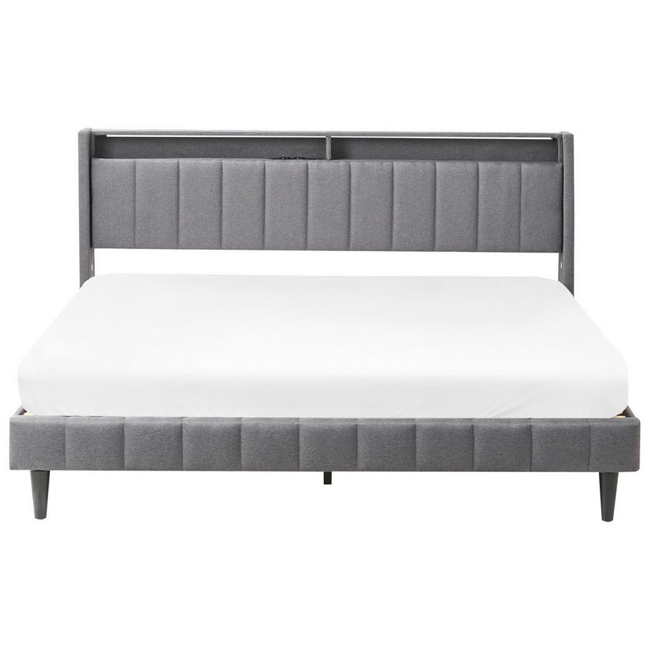 Beliani Letto con LED en Tessuto  BEAULIEU  