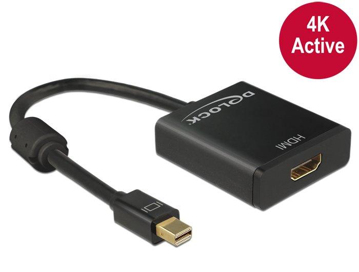 DeLock  DeLOCK 62611 cavo e adattatore video 0,2 m Mini DisplayPort HDMI tipo A (Standard) Nero 